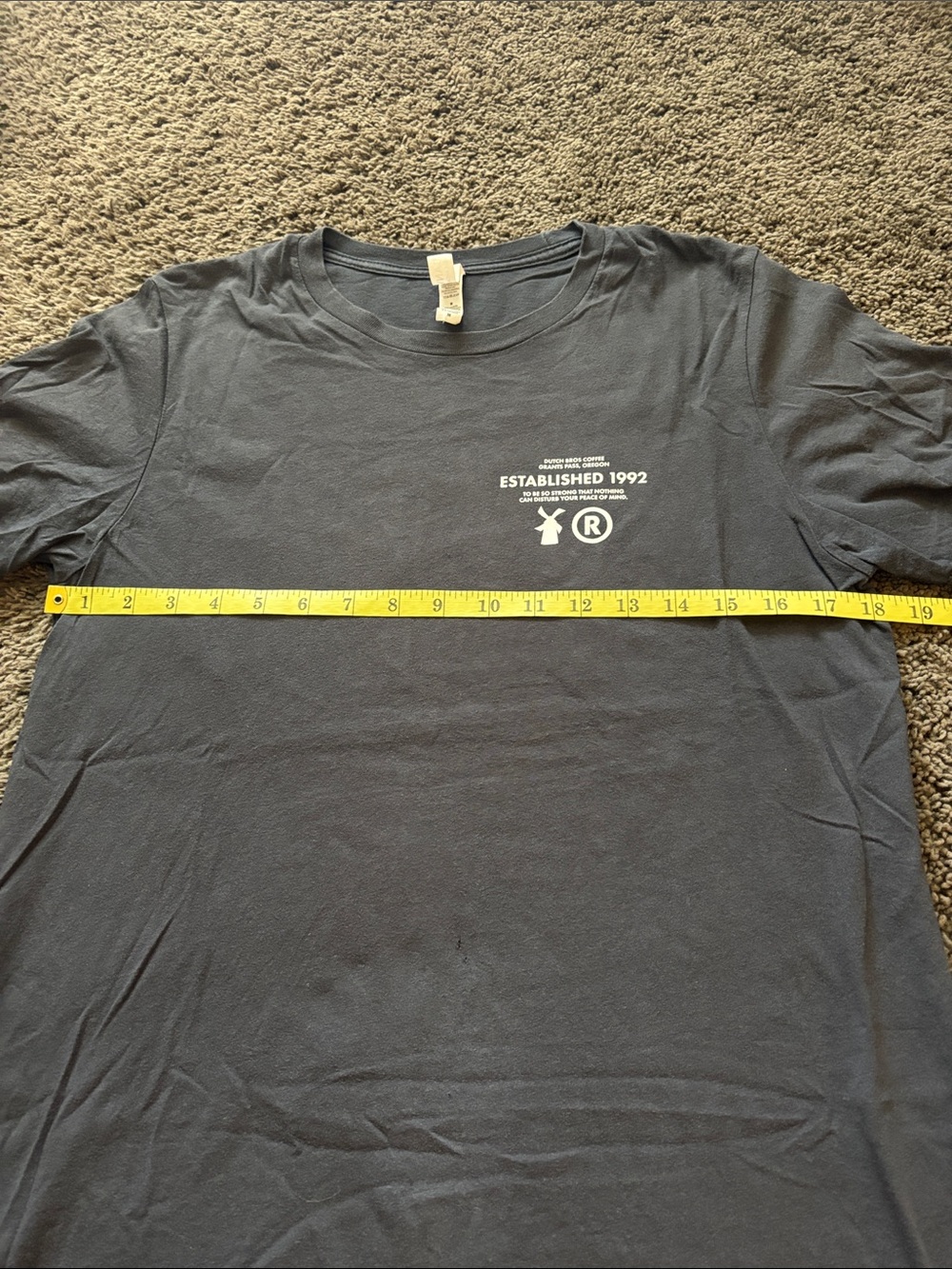 Dutch Bros Dark Gray Short Sleeve Tee with White DB Logo - Picture 4 of 5